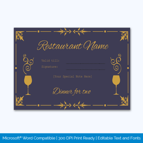 Dinner-for-Two-Certificate-Template