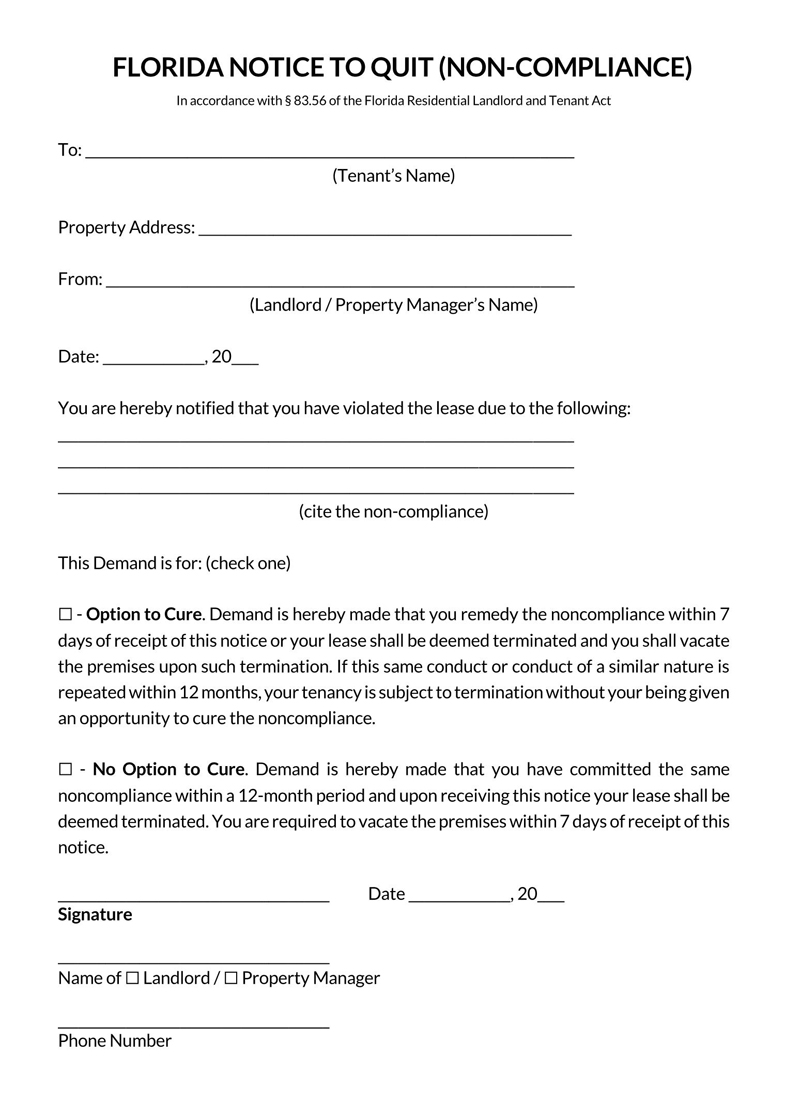 Florida-Eviction-Notice-for-Non-Compliance