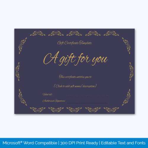 Gift-Certificate Printable