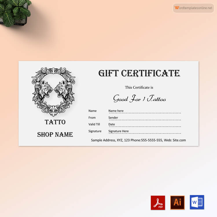 Blank Gift Certificate Templates - Customize Easily