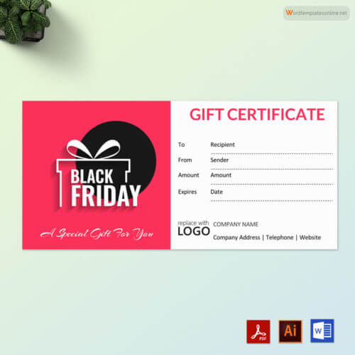 Black Friday Gift Certificate