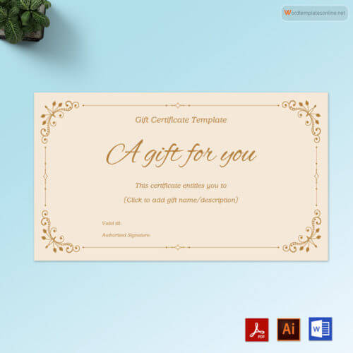 Free Gift Certificate Template Word