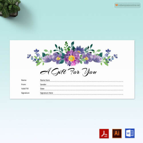Free Gift Certificate Example