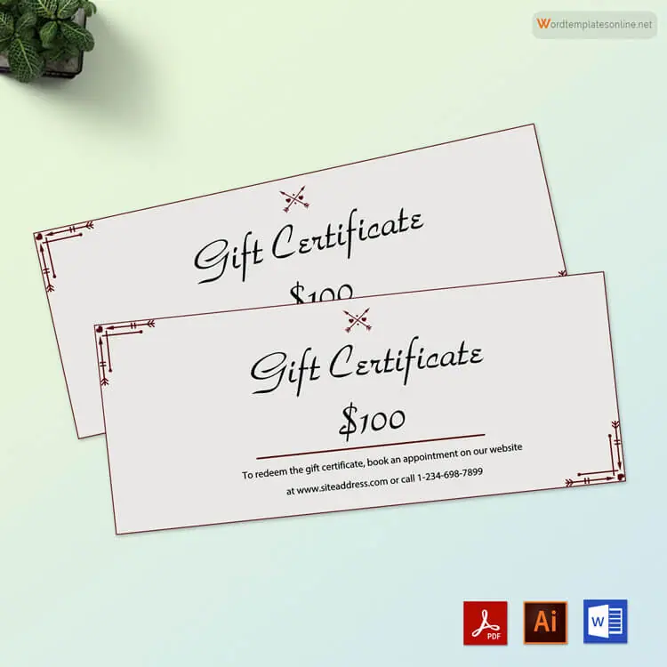 30 Free Gift Certificate Templates (Any Purpose) - Editable