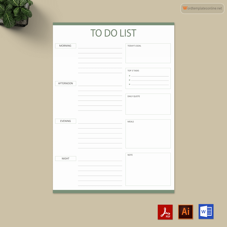 Free downloadable to-do list PDF format