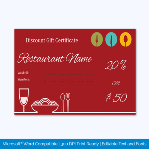 30 Free Gift Certificate Templates – Editable