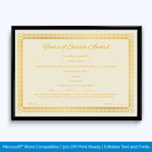 Best behavior Award Certificate