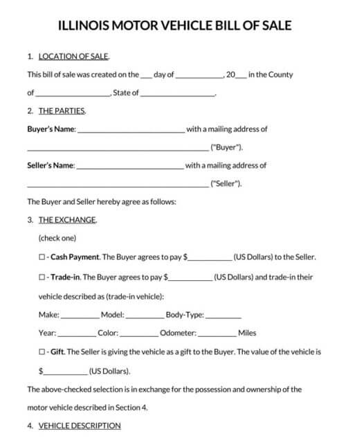 illinois bill of sale pdf