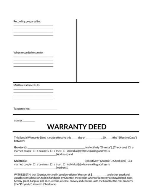 special warranty deed vs quit claim deed