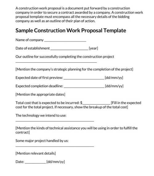 project proposal template word