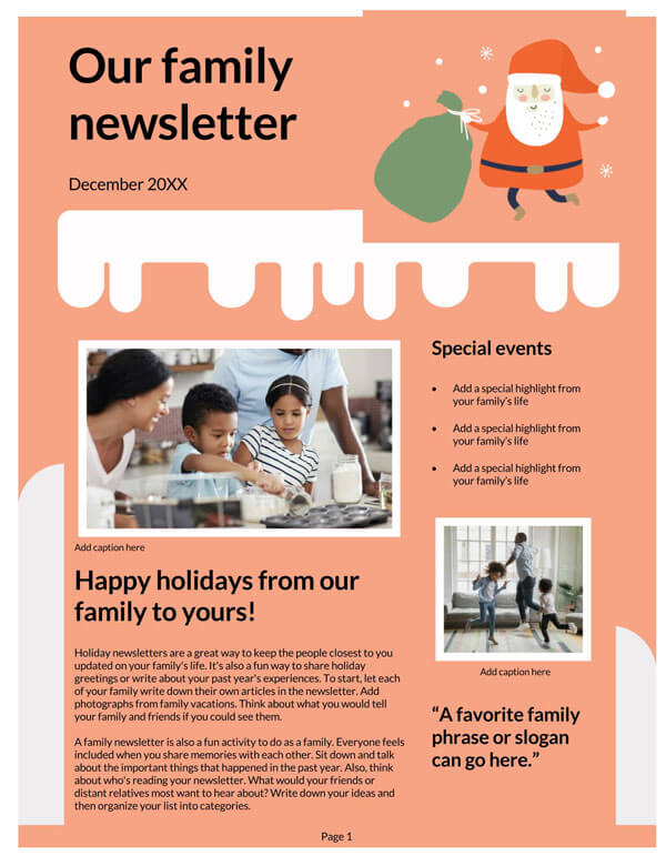 Great Downloadable Newsletter Template 39 in Word Format