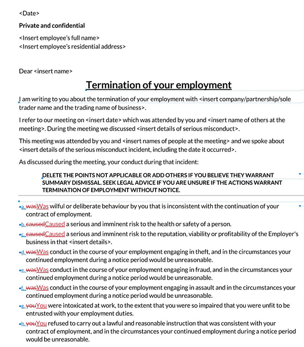 service contract termination letter sample doc 05