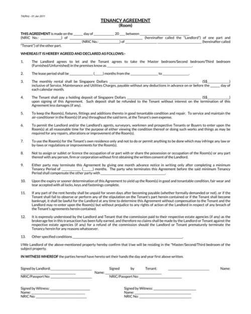 room rental agreement template word doc uk