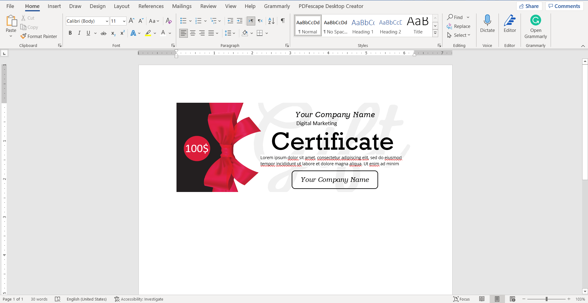 50 Free Exclusive Gift Certificate Templates - Word | PDF