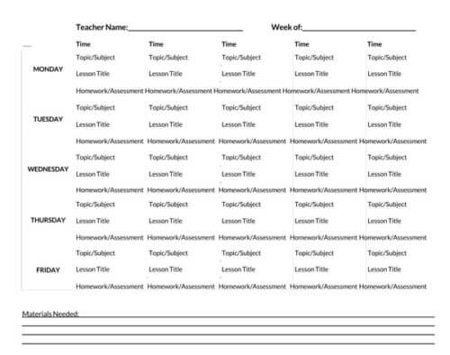 35 Printable Homeschool Schedule Templates [Free]