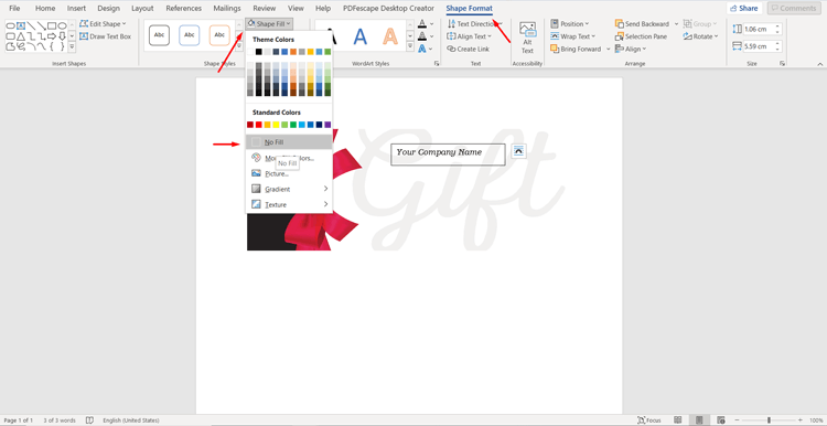 How to Change Gift Certificate Text Formatting in Word