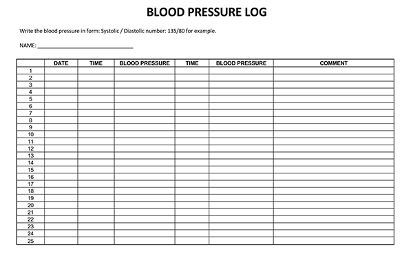  home blood pressure log sheet 01