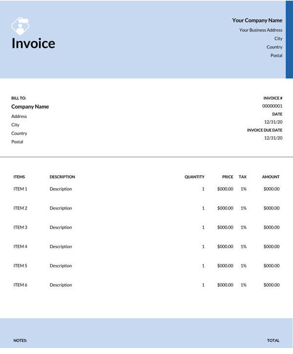 Sample communication consultant invoice form