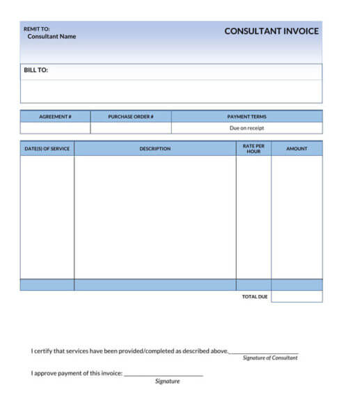 consulting invoice template download