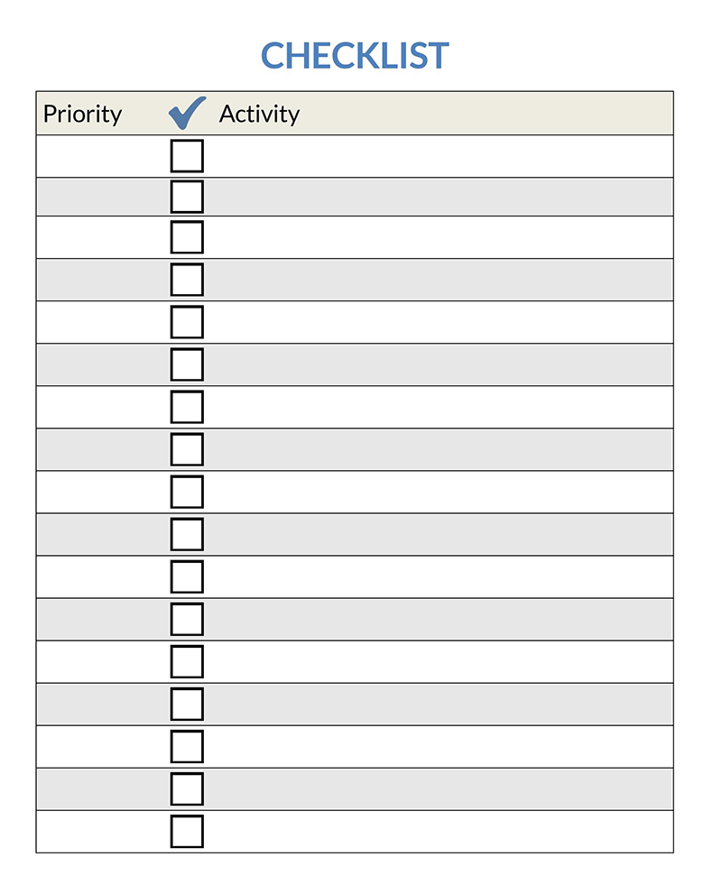 36 Free Checklist Templates Printable Excel Word