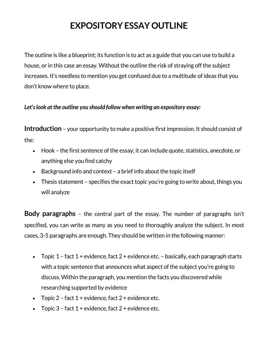 Editable Expository Essay Outline
