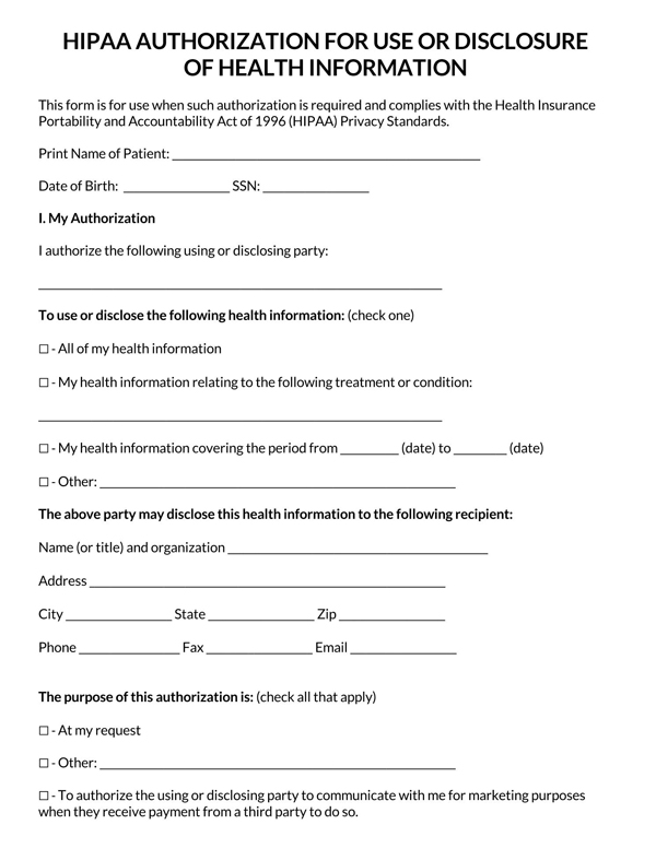 Medical Record Medical Liability Waiver