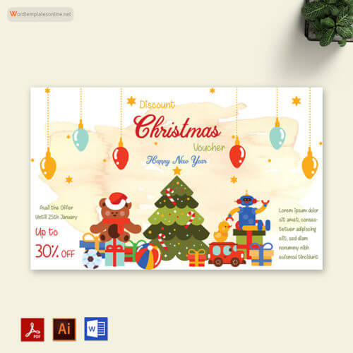 Free Printable Christmas Gift Certificate Word File