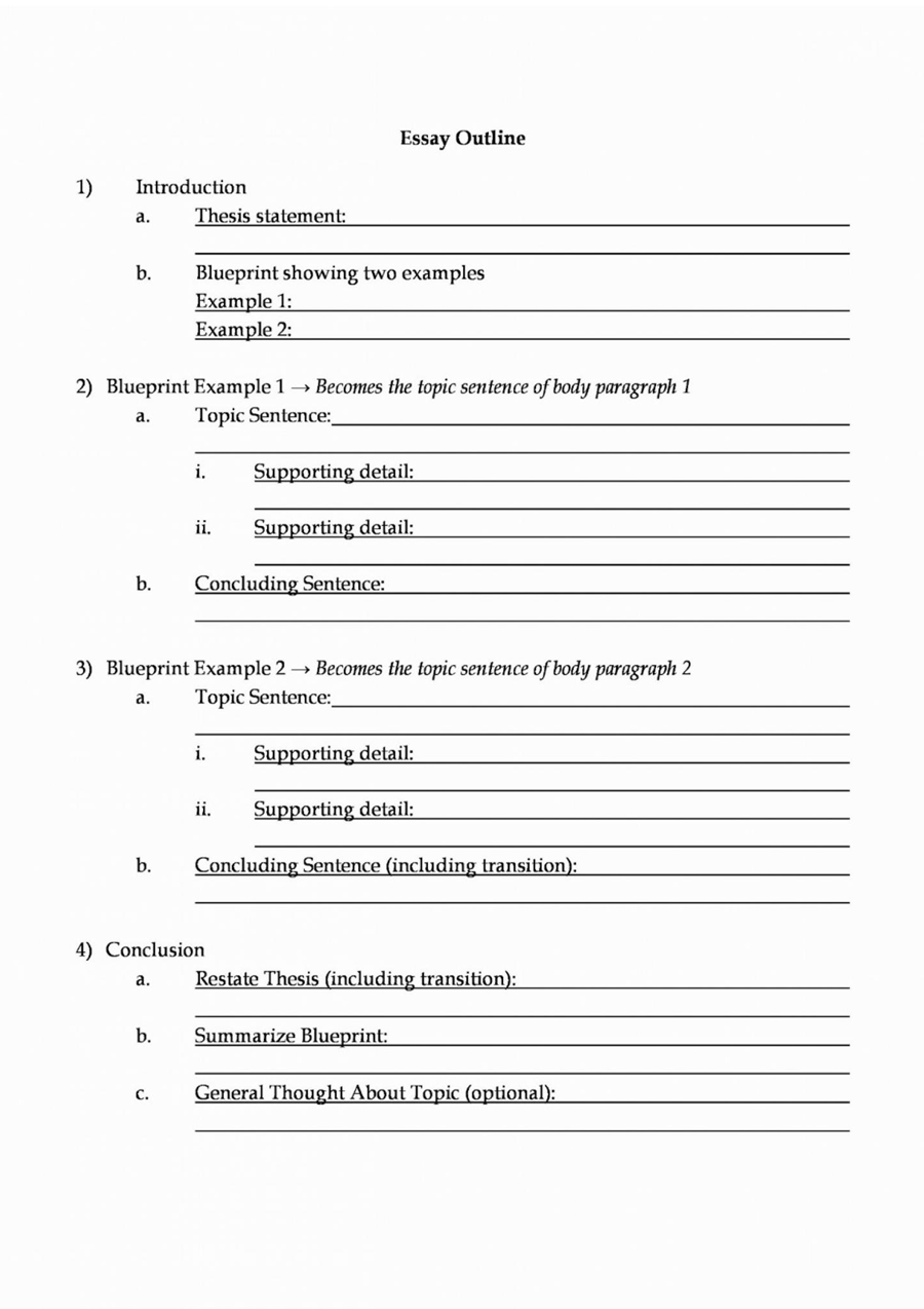 Great Printable Reflective Essay Outline Sample for Word Format