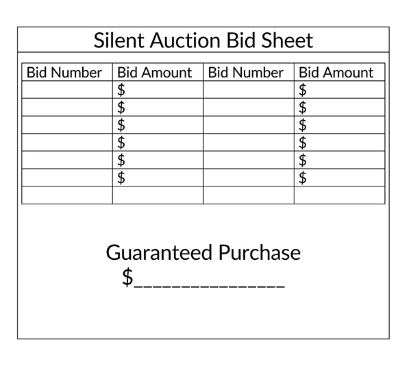  how to make silent auction bid sheets 2