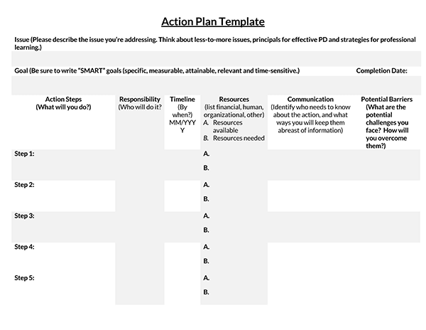 action plan template word 05