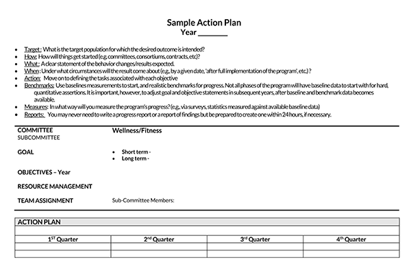 action plan template word free download 07