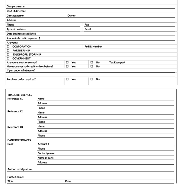 customer credit application form and agreement 06