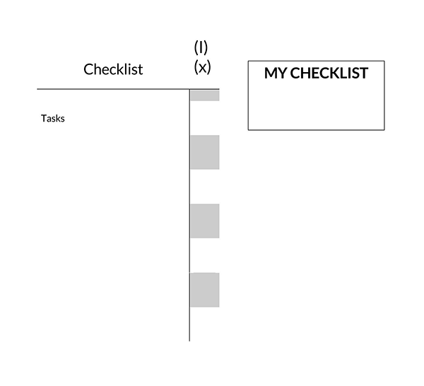 Editable Checklist Template - Customizable and Printable