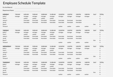 40 Free Employee Schedule Templates [Excel - Word]