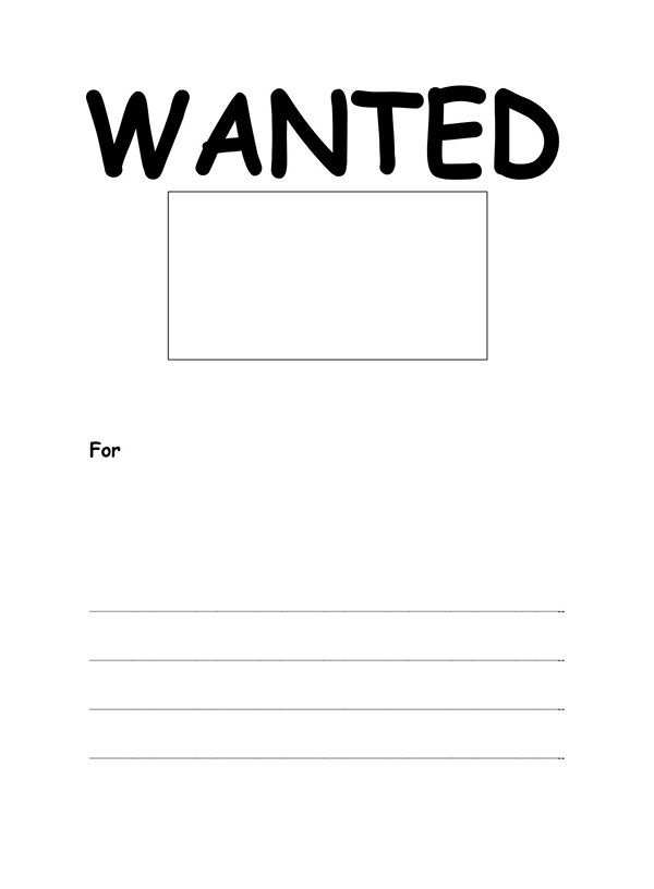 free wanted poster template for students