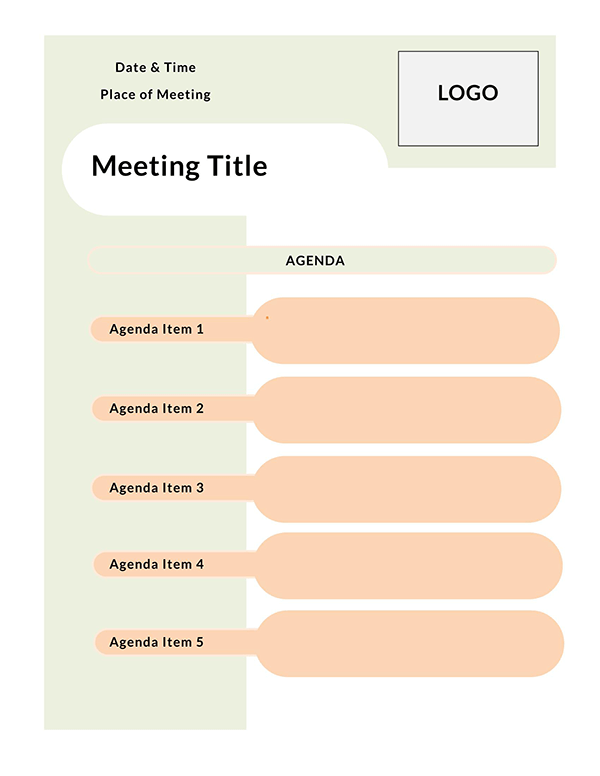 Free Editable Meeting Agenda Template 08 as Word Document