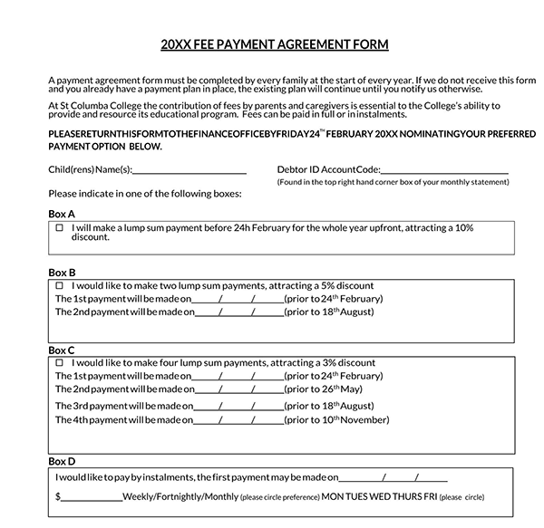 PDF payment agreement template