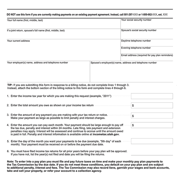Editable payment agreement template