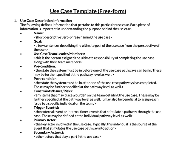 use case template word