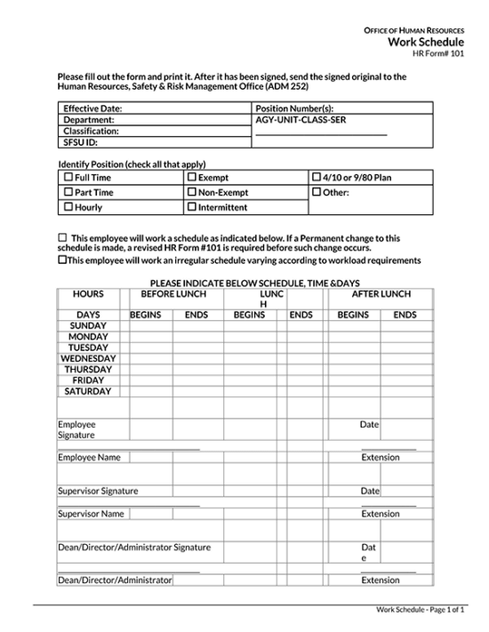 40 Free Employee Schedule Templates [Excel - Word]