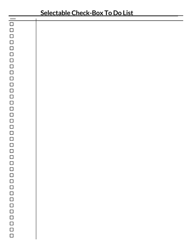 36 Free Checklist Templates - Printable - (Excel - Word)