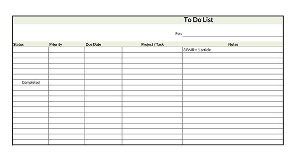 Editable Checklist Template - Word Format
