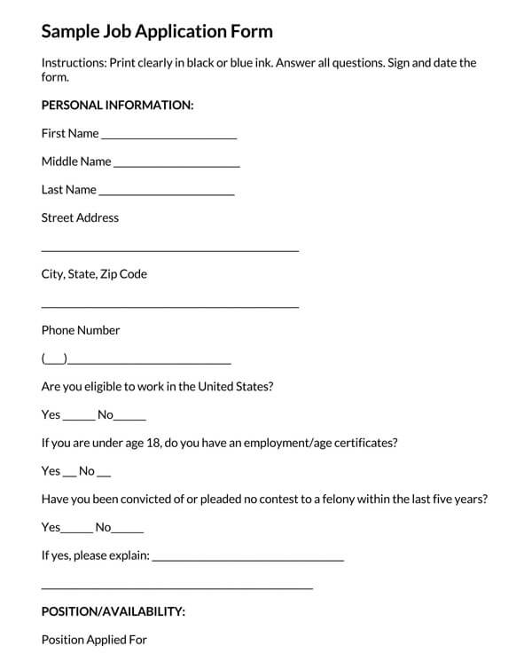 job application form in urdu
