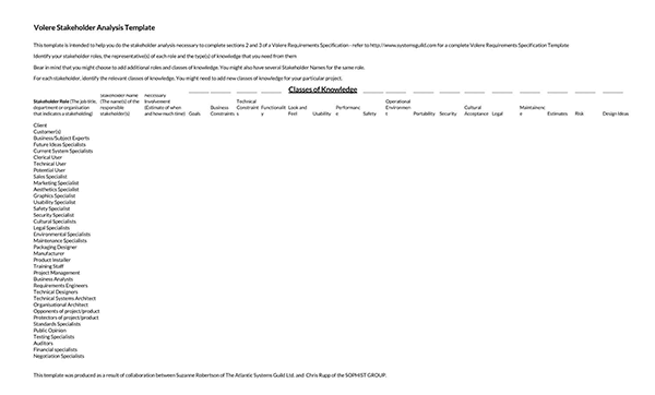Excel Stakeholder Analysis Template 13