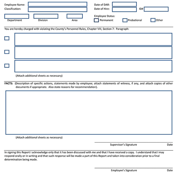 free employee discipline form template word 02