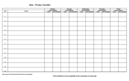 36 Free Checklist Templates - Printable - (Excel - Word)
