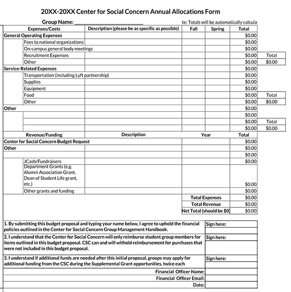 simple budget proposal sample pdf