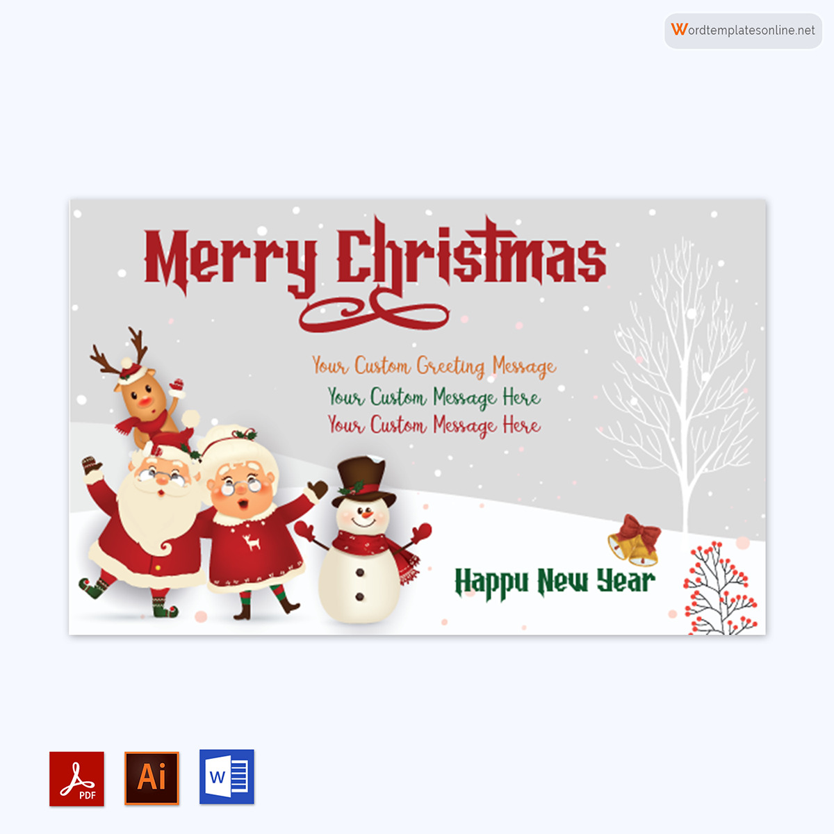 Christmas Card Template Sample Free