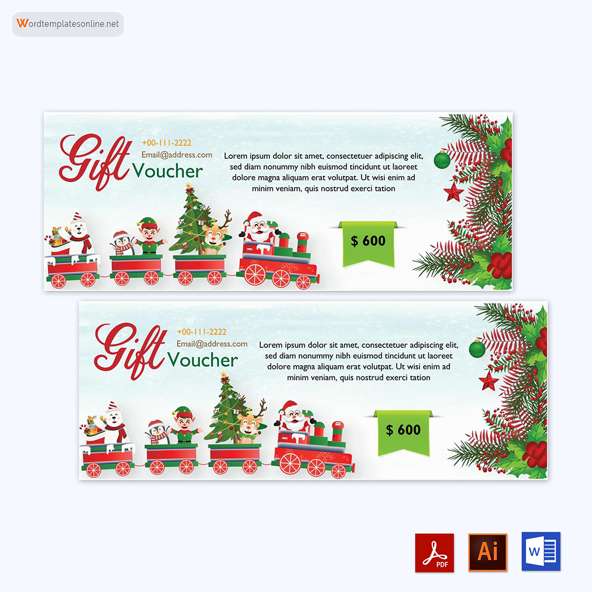 Free Gift Voucher Template Sample