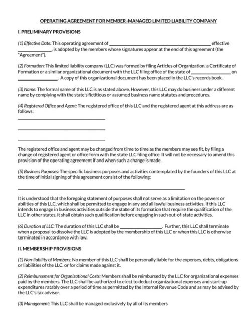 Free-LLC-Operating-Agreement